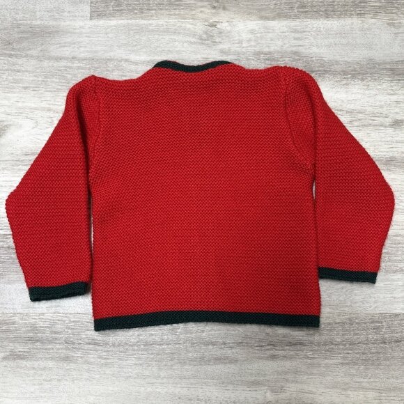 St Peter Trachten Sweater Jacket Swiss Wool Blend Kids Sz 2-5Yrs Red Full Zip - Picture 4 of 8